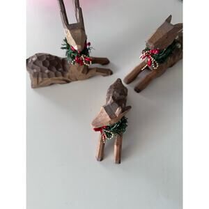 Christmas reindeer wood set
